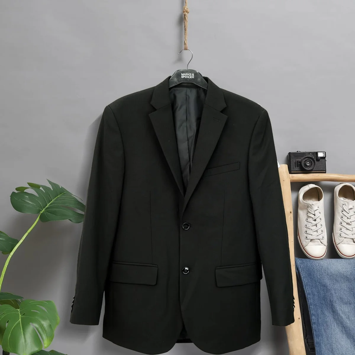 single black blazer