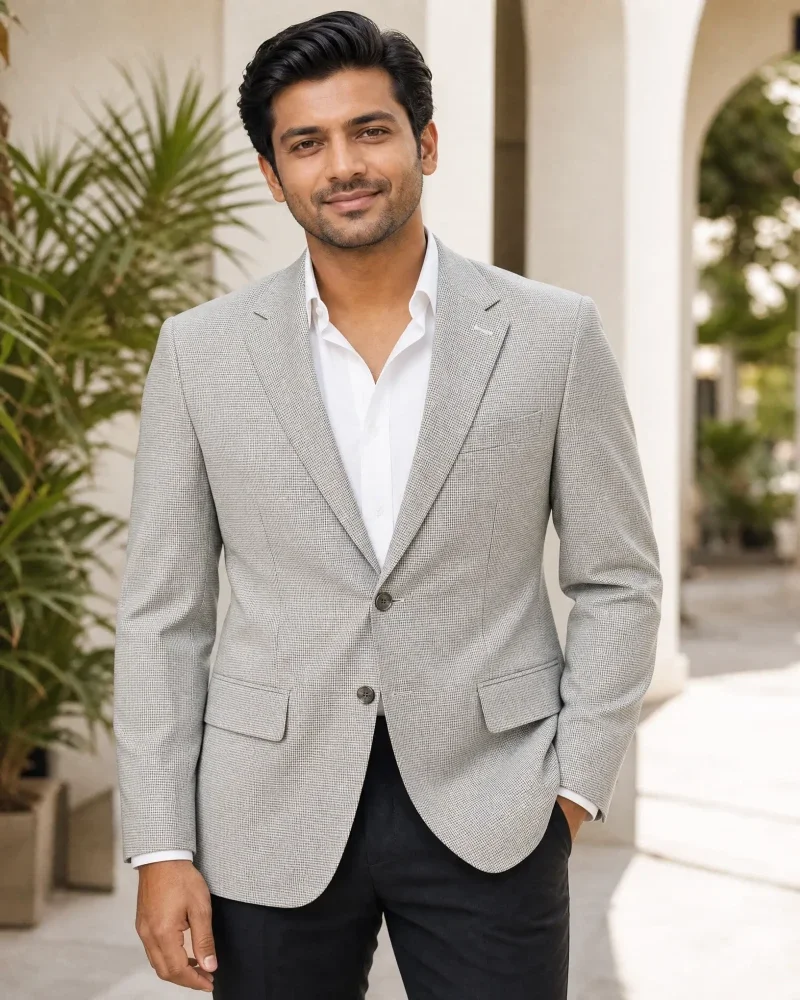 Brown Juri check Single Summer blazer